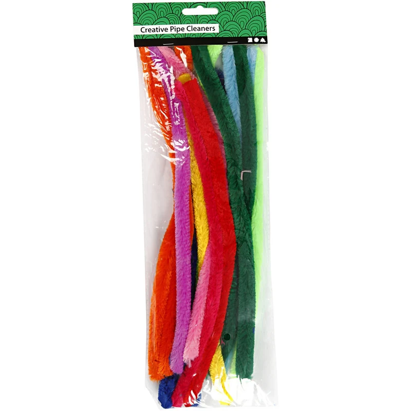 Pfeifenreiniger, L 30 cm, Dicke 9 mm, Sortierte Farben, 25 sort./ 1 Pck [HOB-51637]