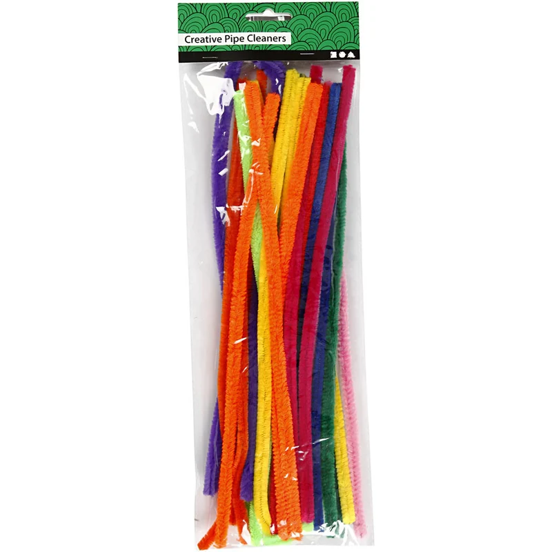 Pfeifenreiniger, L 30 cm, Dicke 6 mm, Sortierte Farben, 50 sort./ 1 Pck [HOB-51636]