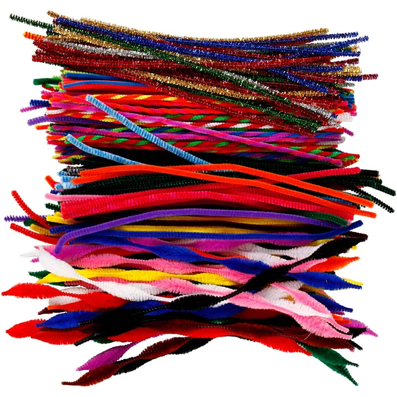 Pfeifenreiniger, L 30,5 cm, Dicke 4-6 mm, Sortierte Farben, 250 sort./ 1 Pck [HOB-51633]