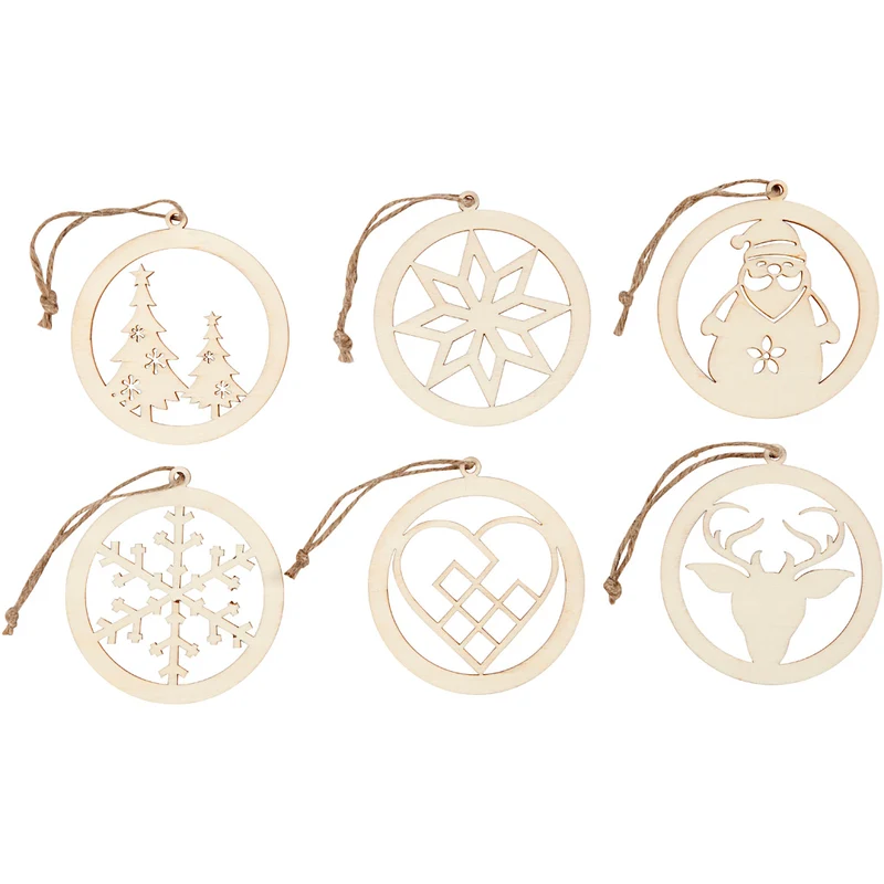 Weihnachtsschmuck, D 8 cm, Dicke 0,3 cm, 6 Stk/ 1 Pck [HOB-568080]