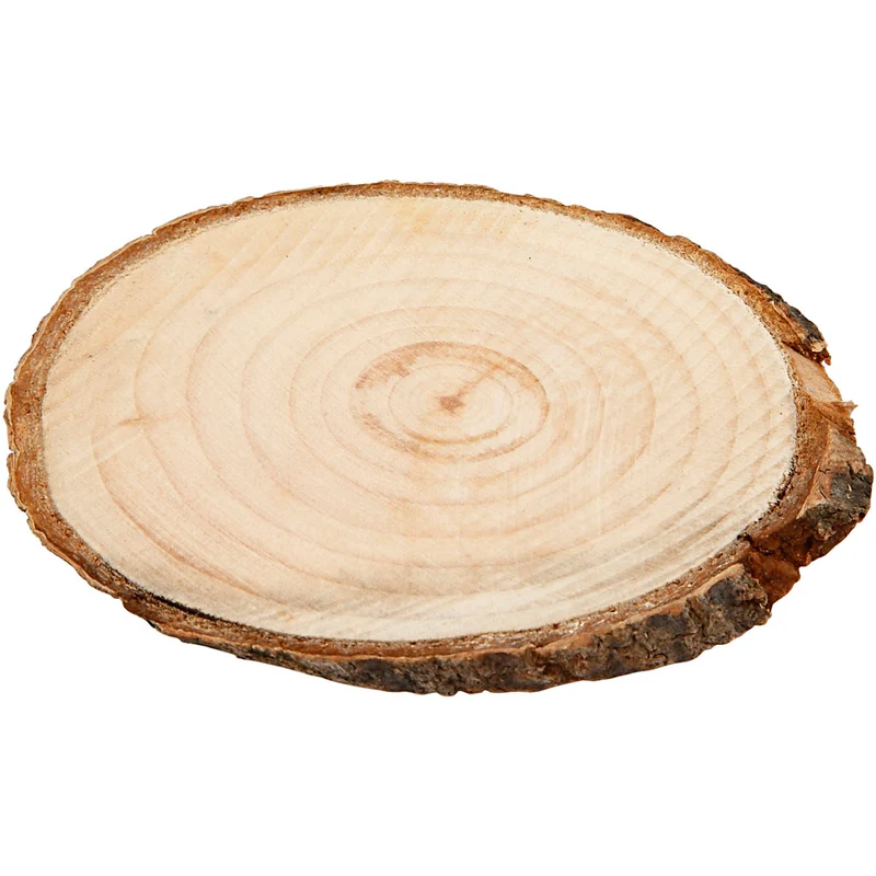 Holzscheiben, Größe 9,5x6 cm, Dicke 6 mm, 12 Stk/ 1 Pck [HOB-568011]