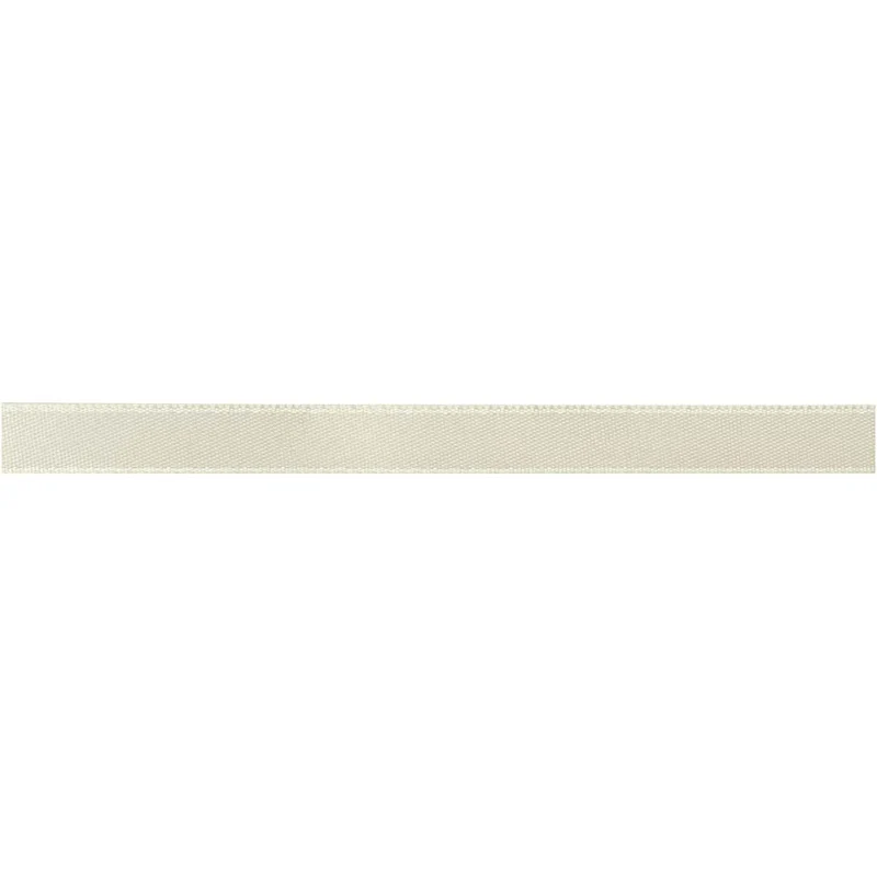 Satinband, B 10 mm, Naturweiß, 100 m/ 1 Rolle [HOB-51367]