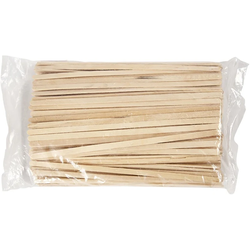 Eisstiele, L 19 cm, B 6 mm, Natur, 200 Stk/ 1 Pck [HOB-563040]