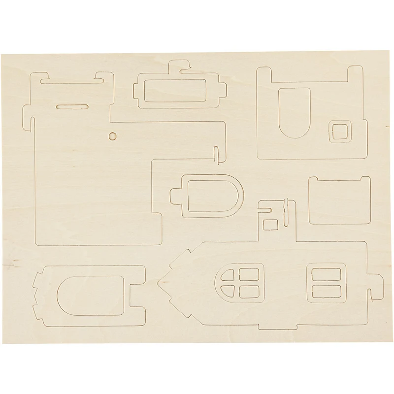 3D-Figuren zum Zusammensetzen, Haus mit Balkon, Größe 15,8x17,5x19,5, 1 Stk [HOB-57877]