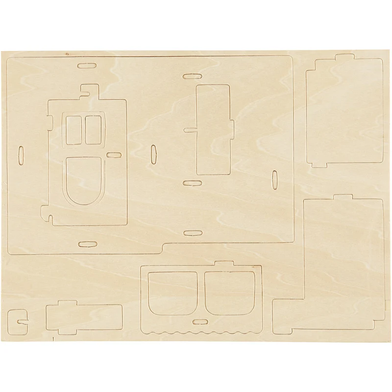 3D-Figuren zum Zusammensetzen, Haus mit Veranda, Größe 22,5x16x17,5, 1 Stk [HOB-57876]