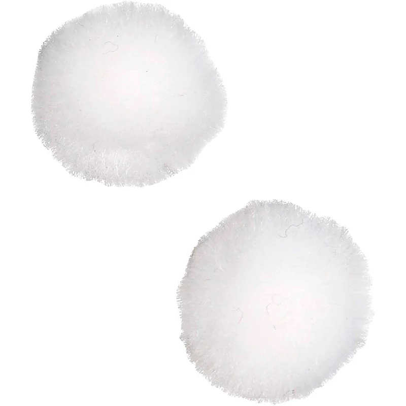 Pompons, D 20 mm, Weiß, 100 Stk/ 1 Pck [HOB-51858]