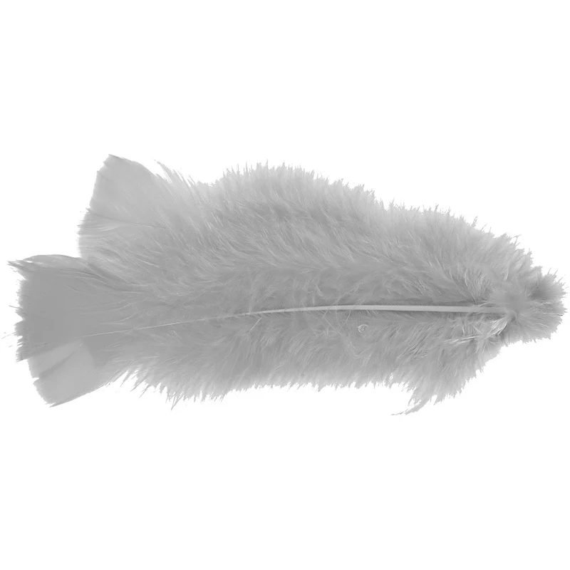 Federn, L 11-17 cm, Weiß, 18 Bündl./ 1 Pck [HOB-51847]