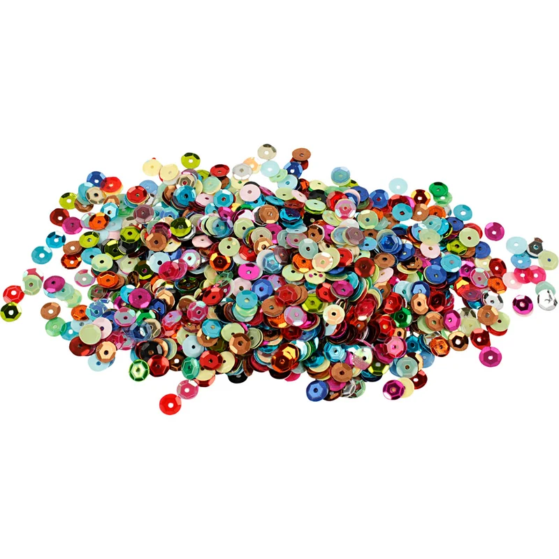 Pailletten - Sortiment, rund, Größe 6 mm, 10 g/ 1 Pck [HOB-522301]