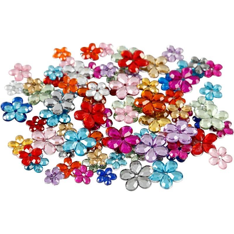 Strasssteine, D 6+10+12 mm, Sortierte Farben, 252 Stk/ 1 Pck [HOB-522030]