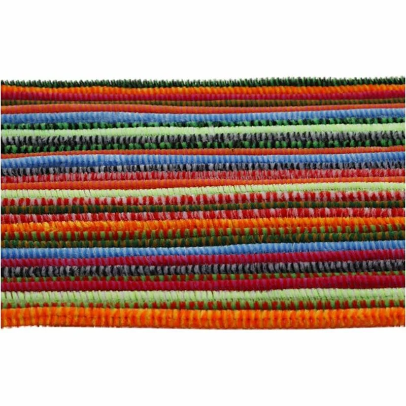 Pfeifenreiniger, gestreifter, L 30 cm, Dicke 6 mm, Sortierte Farben, 30 sort./ 1 Pck [HOB-51632]