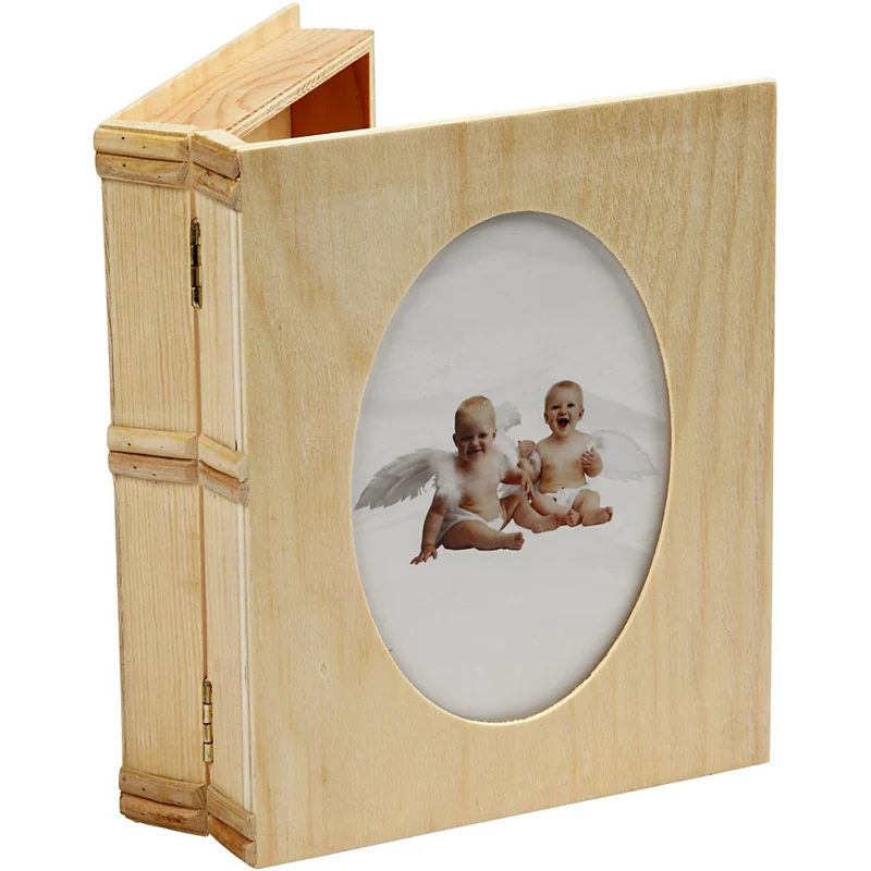 Schachtel in Buchform, Größe 21,7x18 cm, Lochgröße 16x10,8 cm, Dicke 5,6 cm, 1 Stk [HOB-56757]
