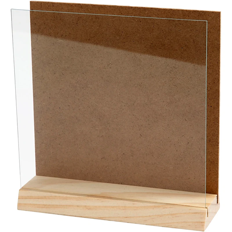 3D-Platte mit Glasscheibe, Größe 15x15 cm, 1 Set [HOB-56746]