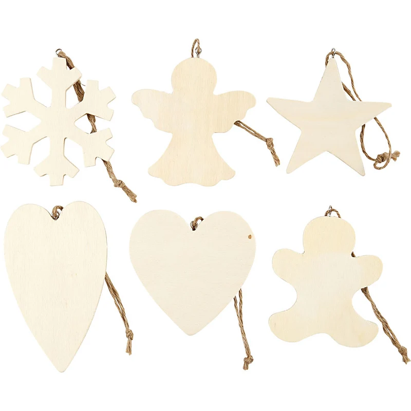 Weihnachtsanhänger, Größe 9-11 cm, Dicke 4 mm, 90 Stk/ 1 Pck [HOB-56405]