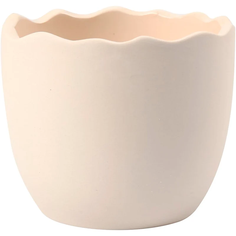 Blumentopf, H 6,3 cm, D 7,5 cm, Weiß, 24 Stk/ 1 Pck [HOB-50647]