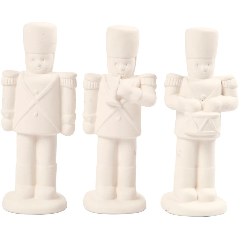 Nussknacker - Set, H 14 cm, Weiß, 3 Stk/ 1 Pck [HOB-50576]