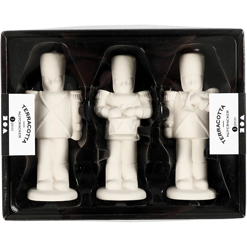 Nussknacker - Set, H 14 cm, Weiß, 3 Stk/ 1 Pck [HOB-50576]
