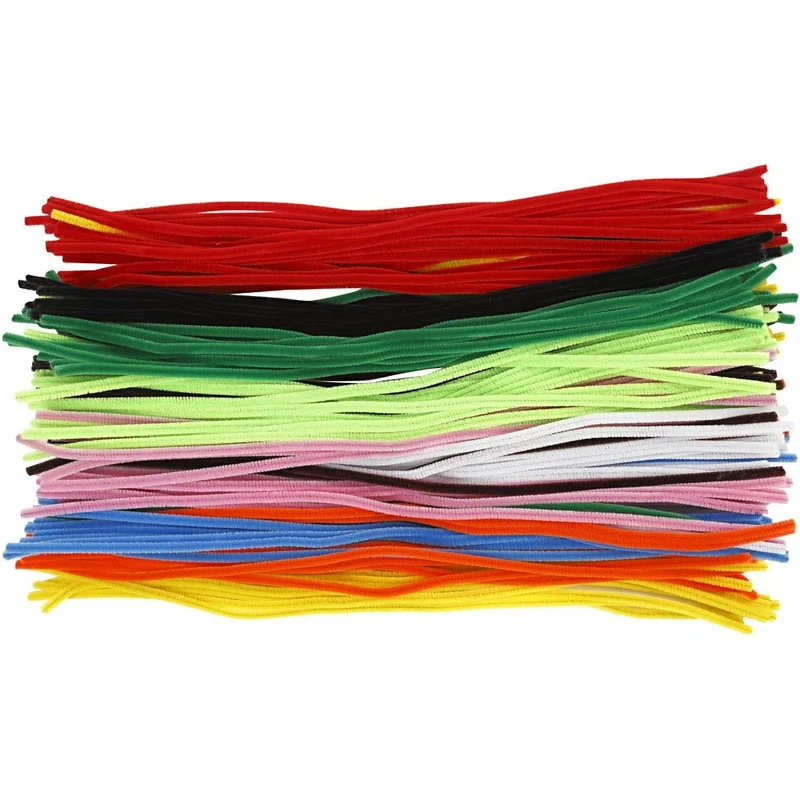 Pfeifenreiniger, L 45 cm, Dicke 6 mm, Sortierte Farben, 200 sort./ 1 Pck [HOB-51342]