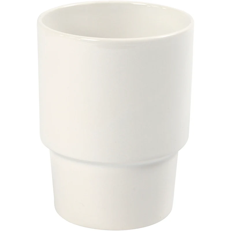Becher, H 11 cm, D 8,5 cm, Weiß, 1Stk/ 1 Stk [HOB-55607]