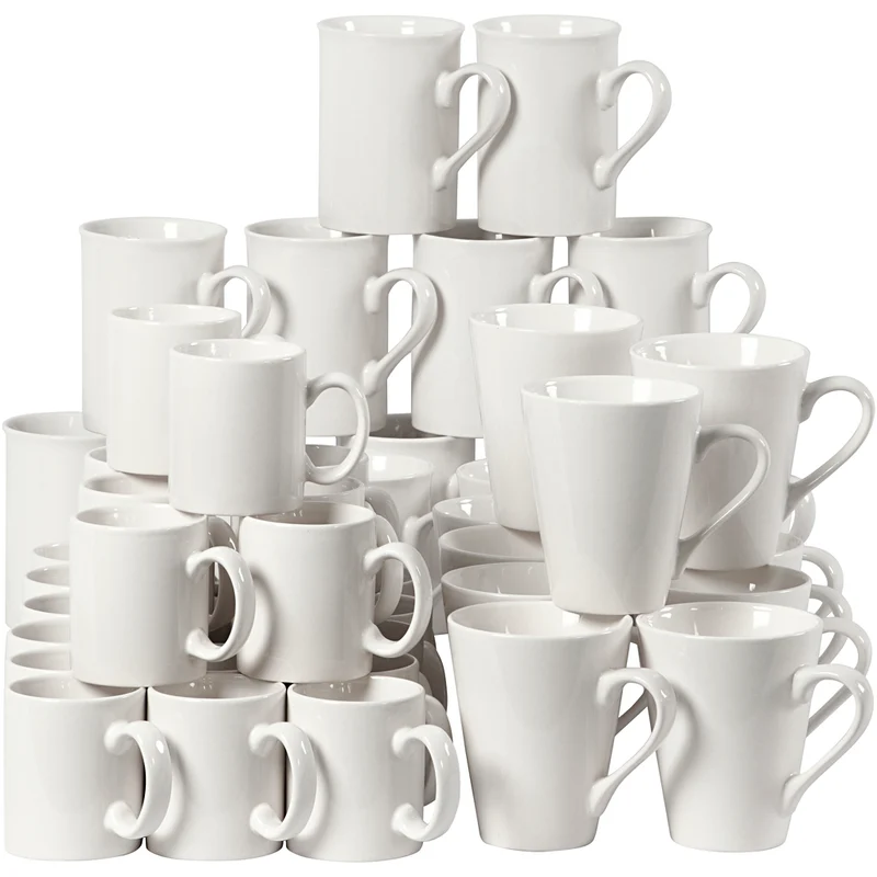 Tasse, H 7-10 cm, Weiß, 48 Stk/ 1 Pck [HOB-55601]