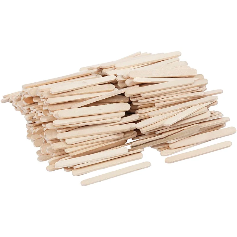 Eisstiele, L 5,5 cm, B 6 mm, Natur, 400 Stk/ 1 Pck [HOB-563021]
