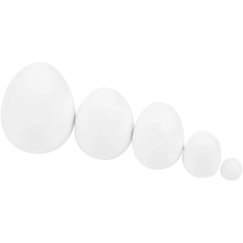 Eier, Größe 12+25+35+40+47 mm, Weiß, 200 Stk/ 1 Pck [HOB-54150]