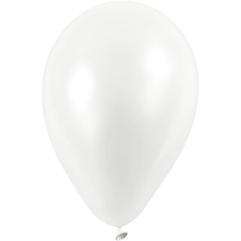 Ballons, D 23 cm, Weiß, 10 Stk/ 1 Pck [HOB-592001]