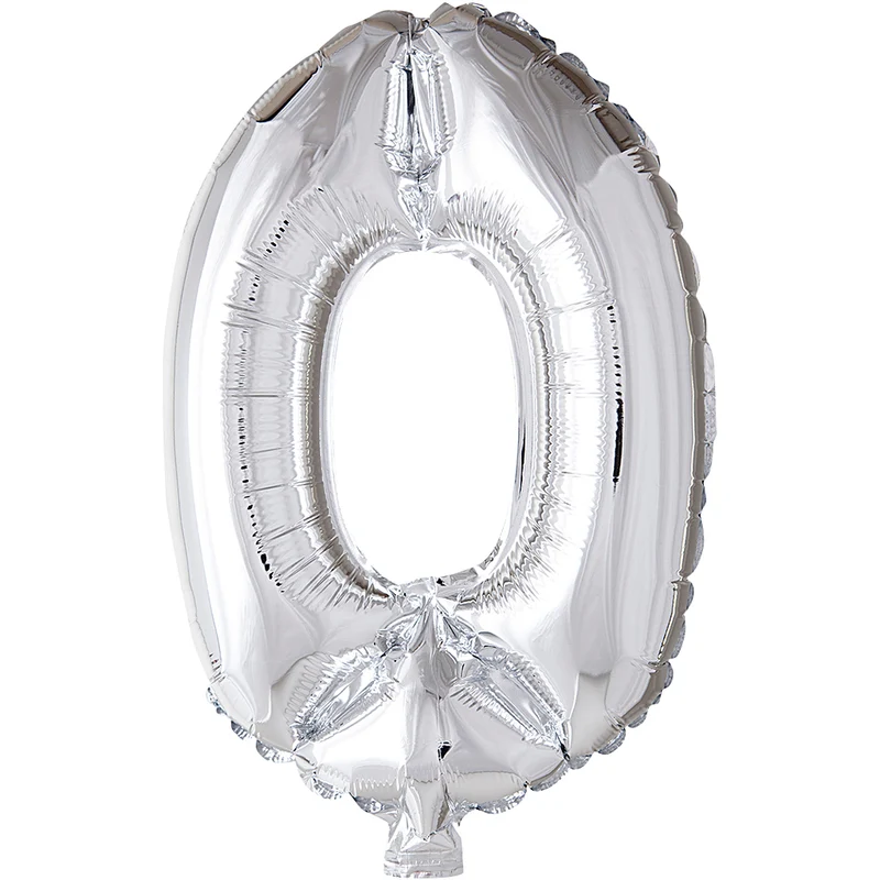 Folienballon, 0, H 41 cm, Silber, 1 Stk [HOB-59184]