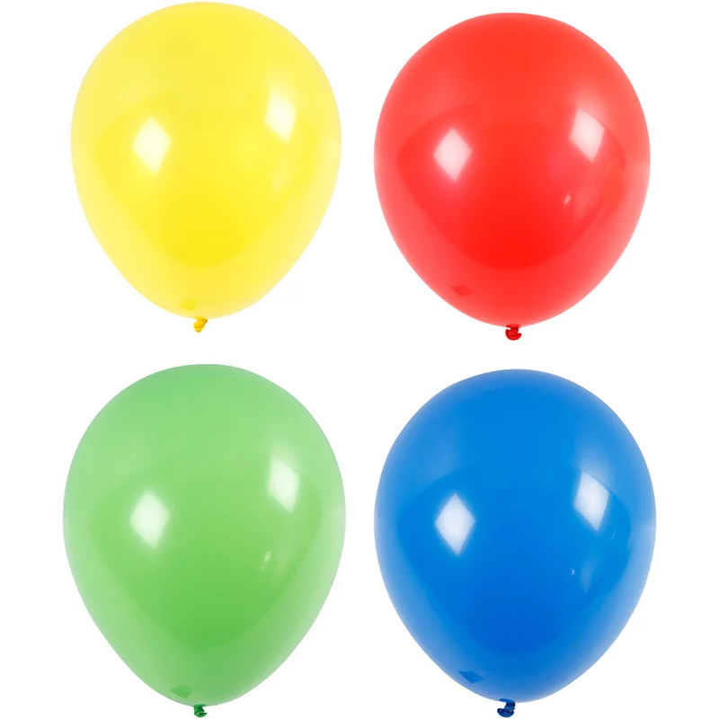 Riesenballons, Riesengröße, D 41 cm, Blau, Grün, Rot, Gelb, 4 Stk/ 1 Pck [HOB-59183]