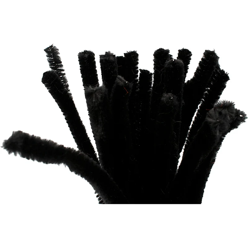 Pfeifenreiniger, L 30 cm, Dicke 9 mm, Schwarz, 25 Stk/ 1 Pck [HOB-51608]