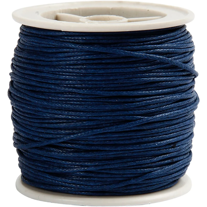 Baumwollschnur, Dicke 1 mm, Blau, 40 m/ 1 Rolle [HOB-51574]