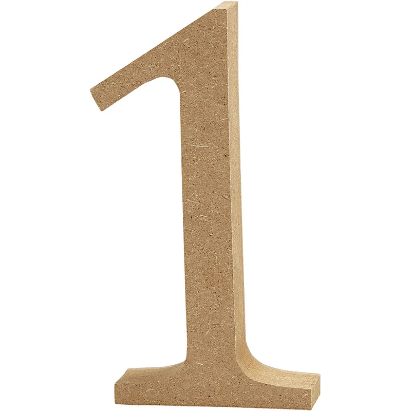 Zahl, 1, H 8 cm, Dicke 1,5 cm, 1 Stk [HOB-56392]