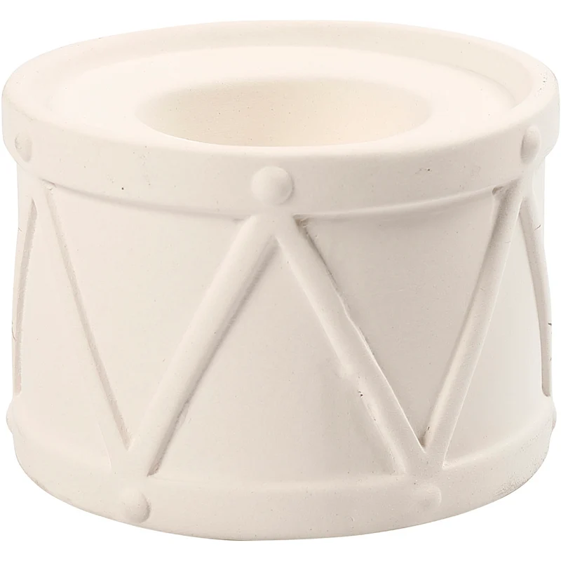 Kerzenständer, H 6,6 cm, D 9,3 cm, Lochgröße 2,2+4 cm, Weiß, 2 Stk/ 1 Pck [HOB-50575]