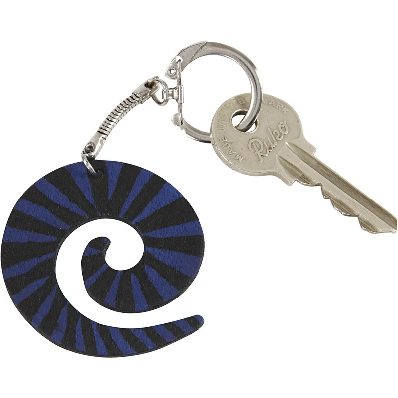 Schlüsselring mit Kette, L 6 cm, D 2,3 cm, 5 Stk/ 1 Pck [HOB-512821]