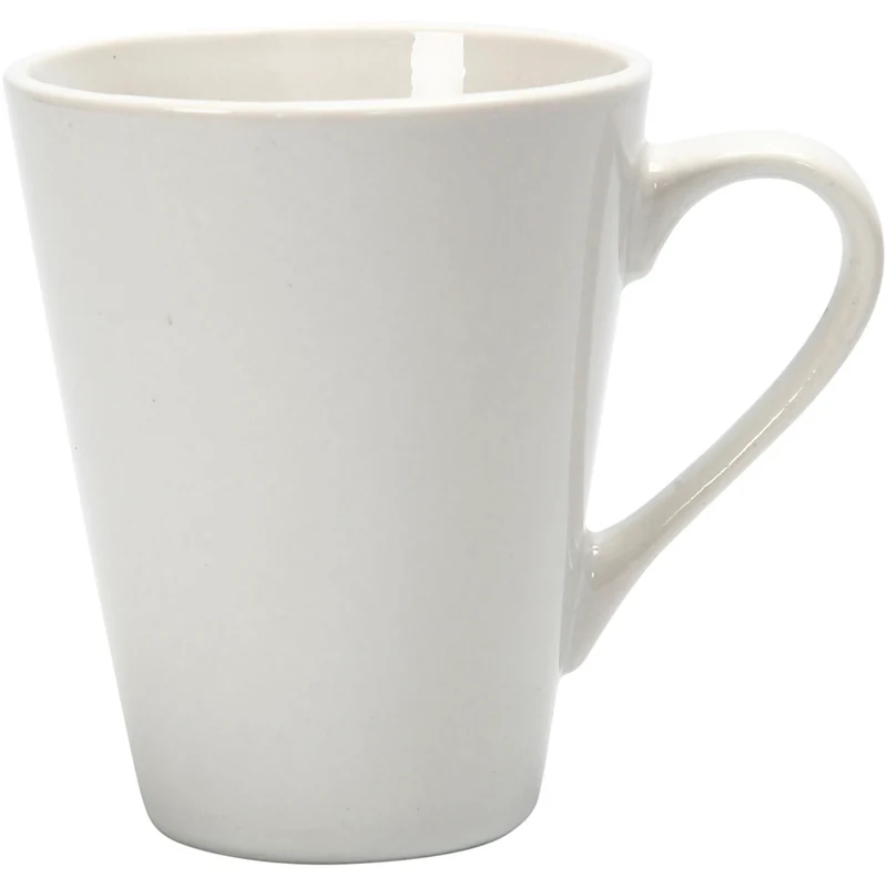 Tasse, H 10 cm, D 5-8 cm, 250 ml, Weiß, 1 Stk [HOB-555980]