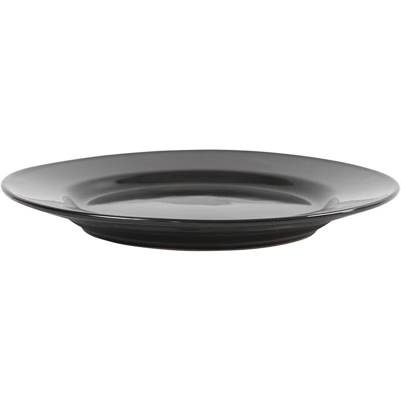Beistellteller, D 19 cm, Schwarz, 6 Stk/ 1 Pck [HOB-55590]