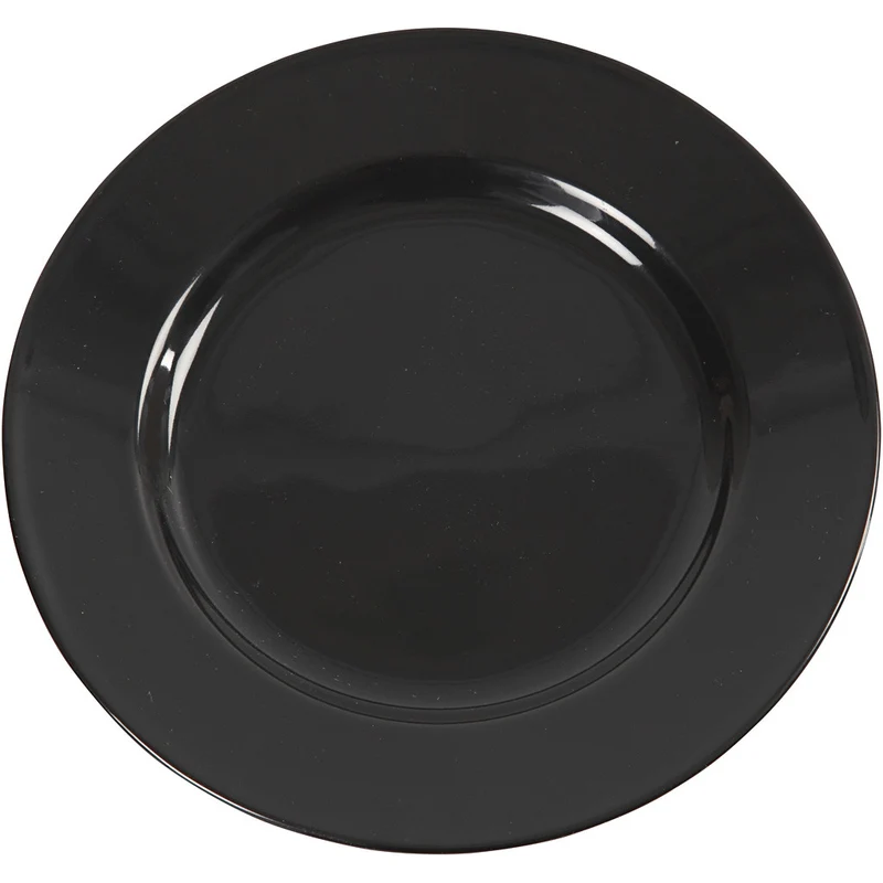 Beistellteller, D 19 cm, Schwarz, 6 Stk/ 1 Pck [HOB-55590]