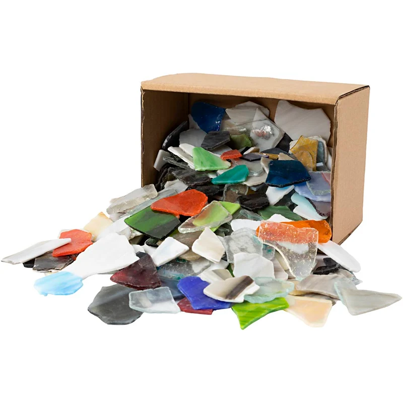 Mosaiksteine, Größe 15-60 mm, Dicke 5 mm, Inhalt kann variieren , Sortierte Farben, 2 kg/ 1 Pck [HOB-55548]