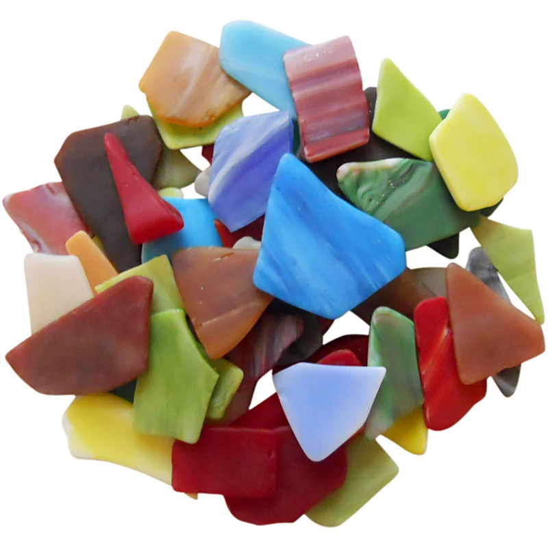 Mosaiksteine, Größe 15-60 mm, Dicke 5 mm, Inhalt kann variieren , Sortierte Farben, 2 kg/ 1 Pck [HOB-55548]