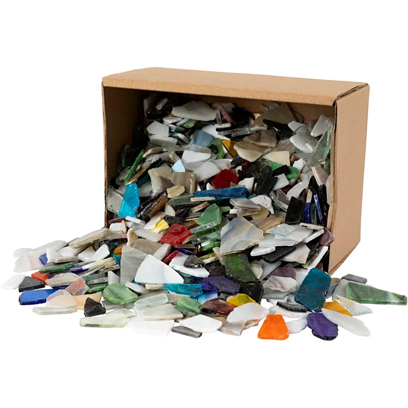 Mosaiksteine, Größe 8-20 mm, Dicke 2-3 mm, Inhalt kann variieren , Sortierte Farben, 2 kg/ 1 Pck [HOB-55527]