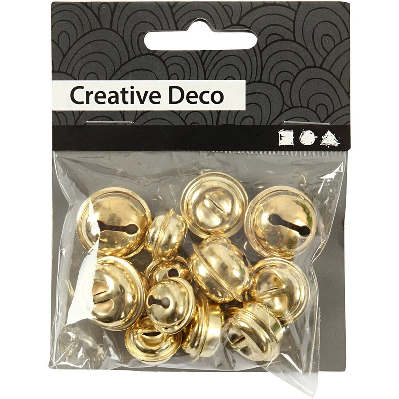 Schellen, D 13+15+17 mm, Gold, 12 sort./ 1 Pck [HOB-500120]