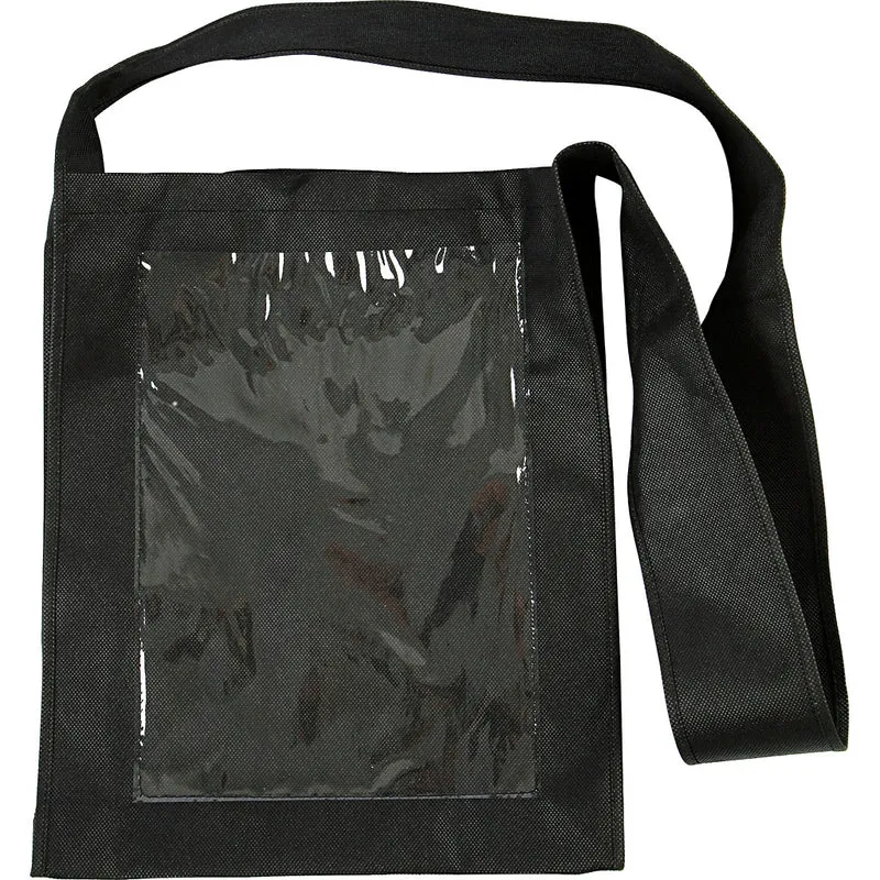 Tasche mit Front aus Kunststoff, Größe 40x34x8 cm, Schwarz, 1 Stk [HOB-49981]