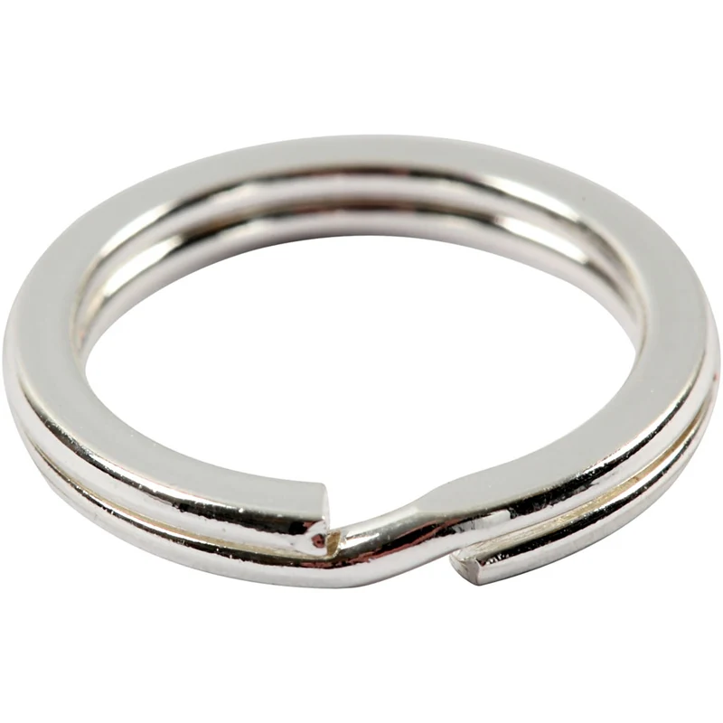 Spaltring, D 15 mm, Versilbert, 15 Stk/ 1 Pck [HOB-52609]