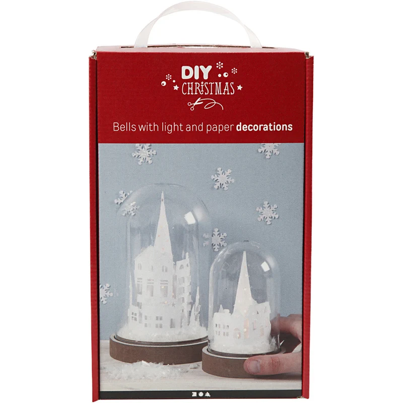 DIY-Set für Deko-Szenen unter Plastikglocken, H 12,5+18 cm, 2 Stk/ 1 Pck [HOB-52167]
