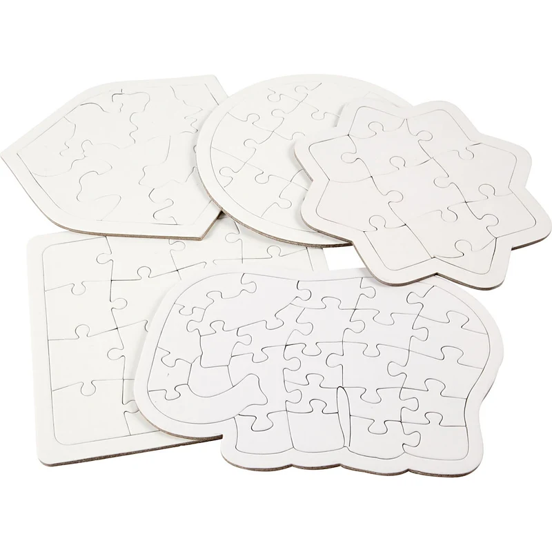 Puzzles, Größe 17-21 cm, Weiß, 10 Stk/ 1 Pck [HOB-57476]