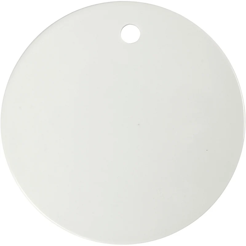 Keramikplatte, rund, D 15 cm, Dicke 0,5 cm, Weiß, 1 Stk [HOB-55511]