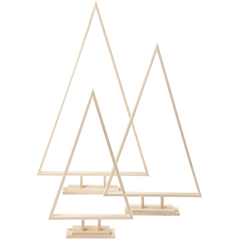 Weihnachtsbäume, H 40+50+60 cm, B 22,5+29+35 cm, 3 Stk/ 1 Pck [HOB-55328]