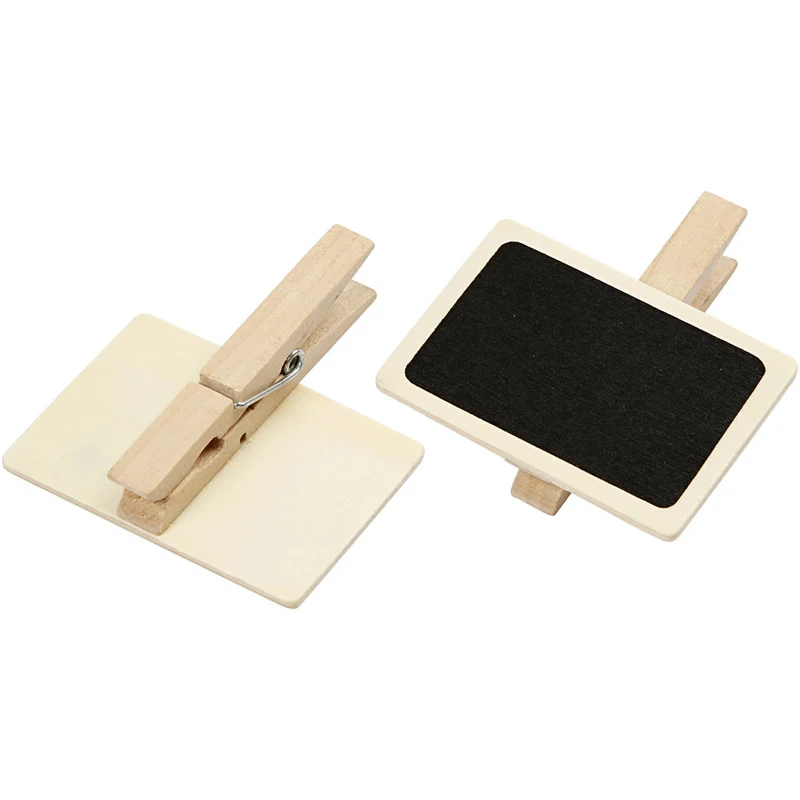 Tafel mit Klammern, Größe 6,8x4,7 cm, 100 Stk/ 1 Pck [HOB-56215]