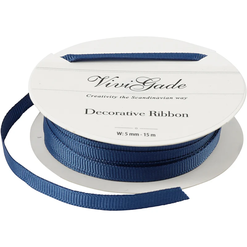 Zierband, B 6 mm, Blau, 15 m/ 1 Rolle [HOB-52478]