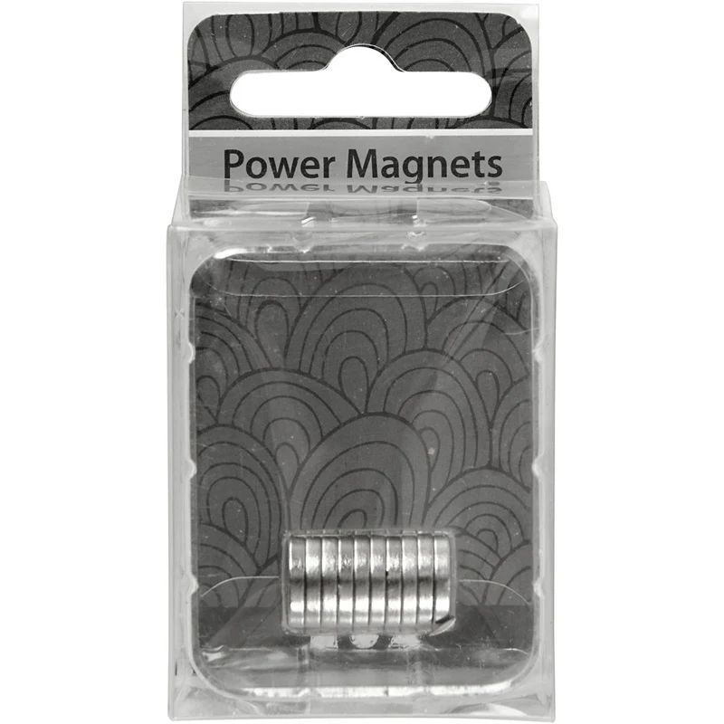 Power-Magnet ”NdFeB” , D 10 mm, Dicke 2 mm, 10 Stk/ 1 Pck [HOB-517931]