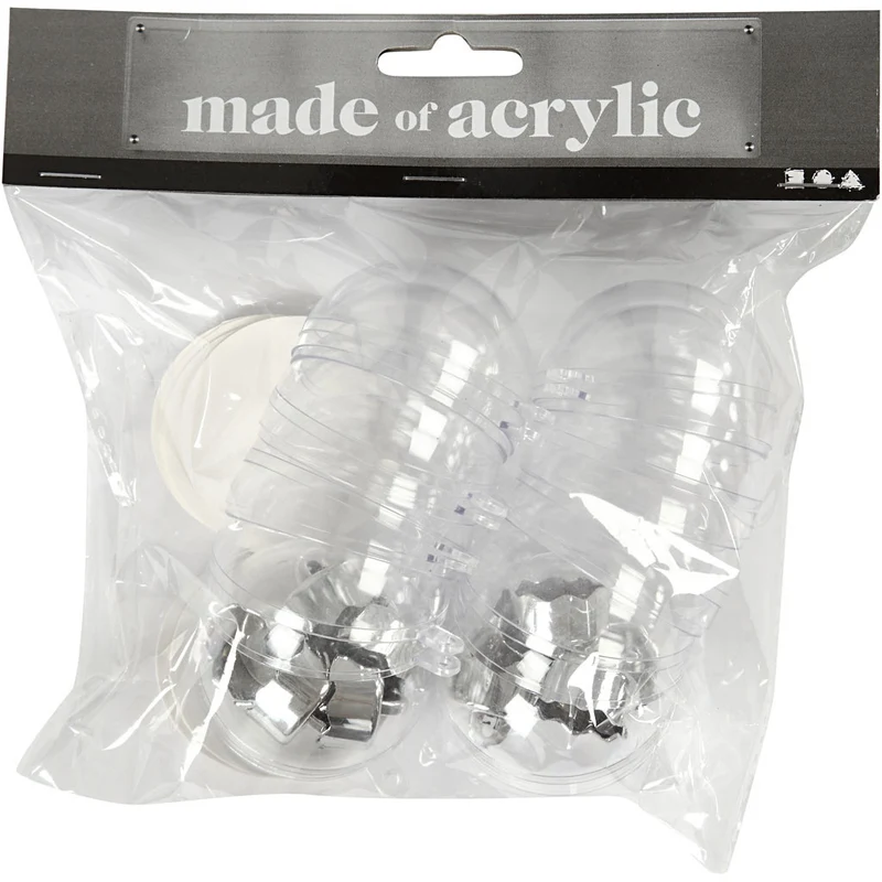 Deko-Kugeln, D 5 cm, Transparent, 10 Stk/ 1 Pck [HOB-52143]